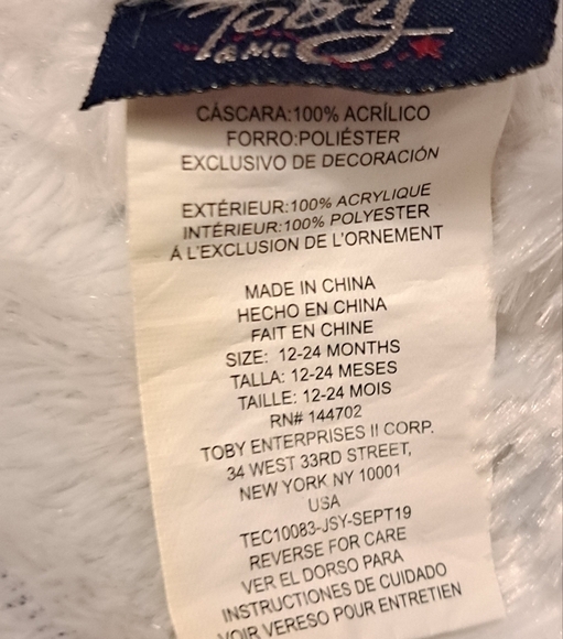 Toby & Me NWOT Polar Bear Hat Size 12-24 Months - Picture 5 of 5